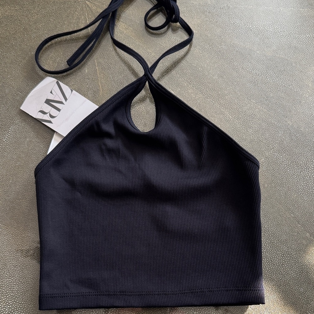 Zara Black Halter Top